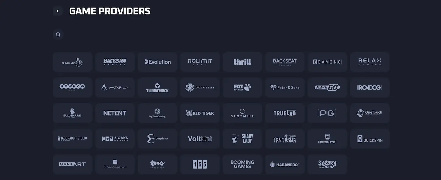 Dostawcy gier w Thrill Casino – NetEnt, Pragmatic Play, Evolution i inni